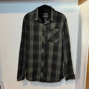 Empyre Men’s L Plaid Button Down Long Sleeve Shirt Skater